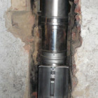Od paty komínu...kondenzační miska s odtokem, vybírací díl, pevná nerezová vložka DN150mm v délce 250mm, sopouch a pak už jen přechodka s flexi vložkou. Od paty komínu...kondenzační miska s odtokem, vybírací díl, pevná nerezová vložka DN150mm v délce 250mm, sopouch a pak už jen přechodka s flexi vložkou.